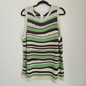 Chico's Contemporary Striped Sweater Tank Sz XXL, Chicos 4